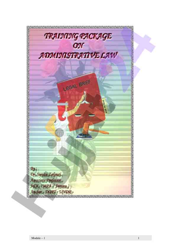 Overview of administrative law concepts and trends