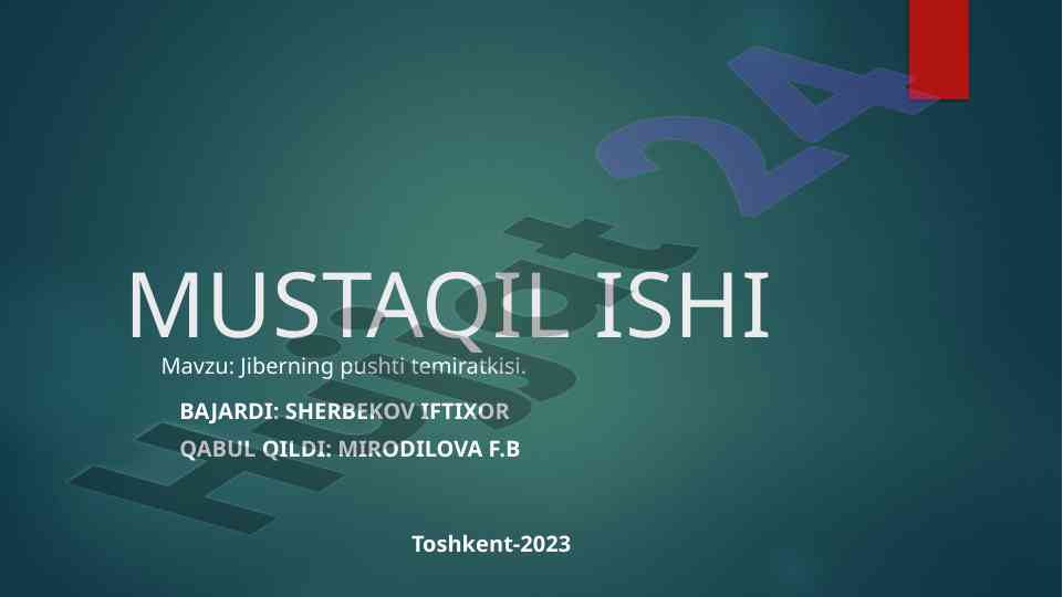 Jiberning pushti temiratkisi infeksion alergik teri