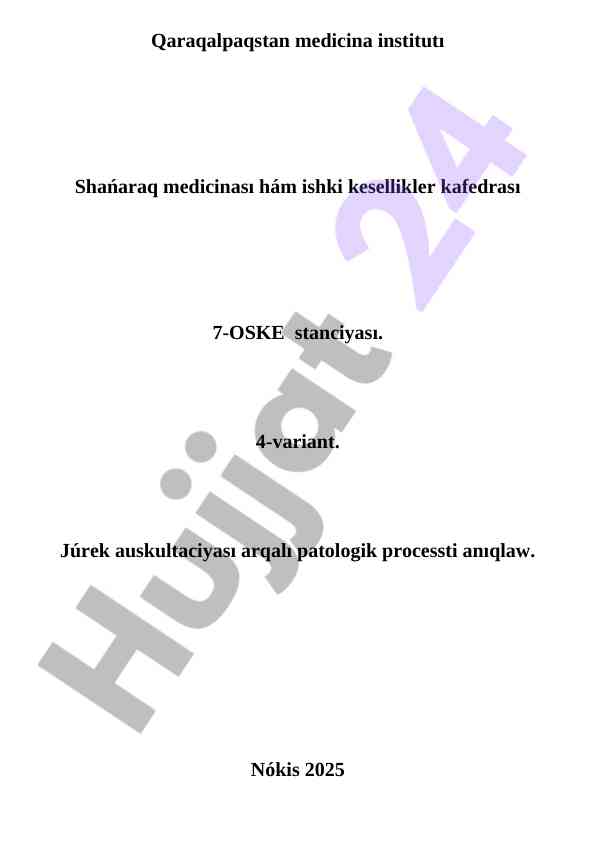 Júrek auskultaciyası arqalı patologik procesler
