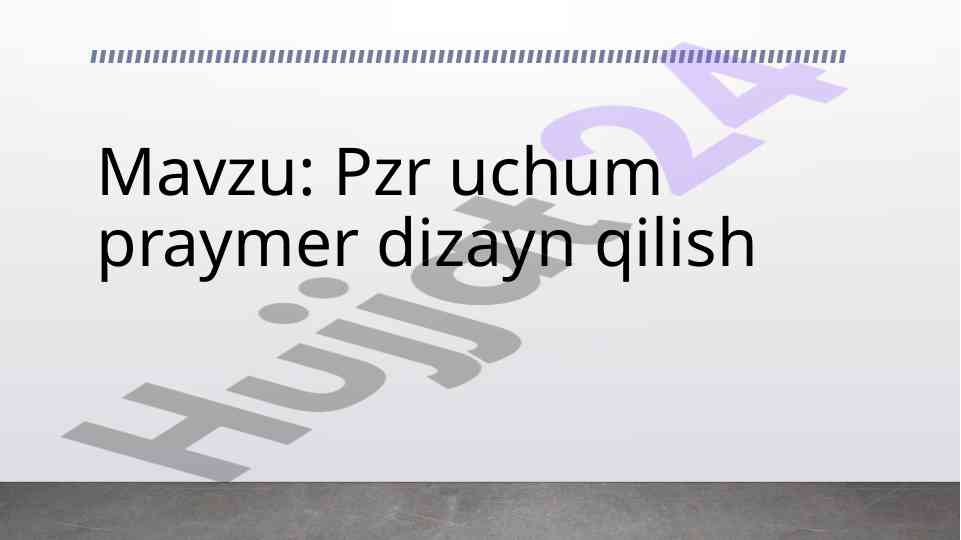 Pcr primer dizayniga bosqichma-bosqich yondashuv