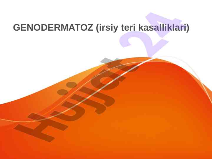 Genodermatoz: irsiy teri kasalliklari tahlili