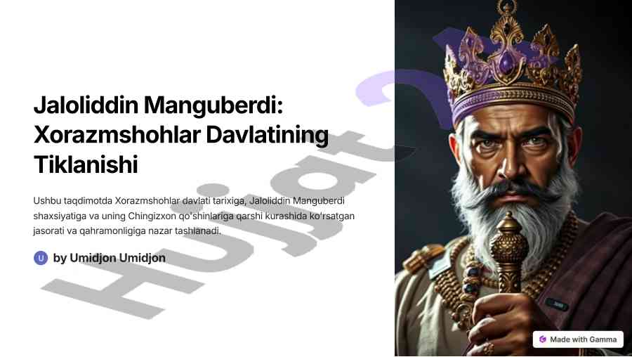 Xorazmshohlar davlatining tiklanishi tajribasi