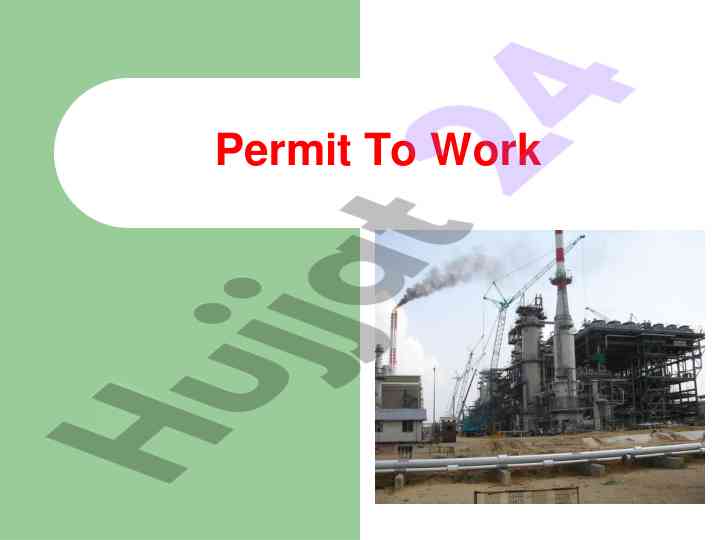 Understanding the permit to work system