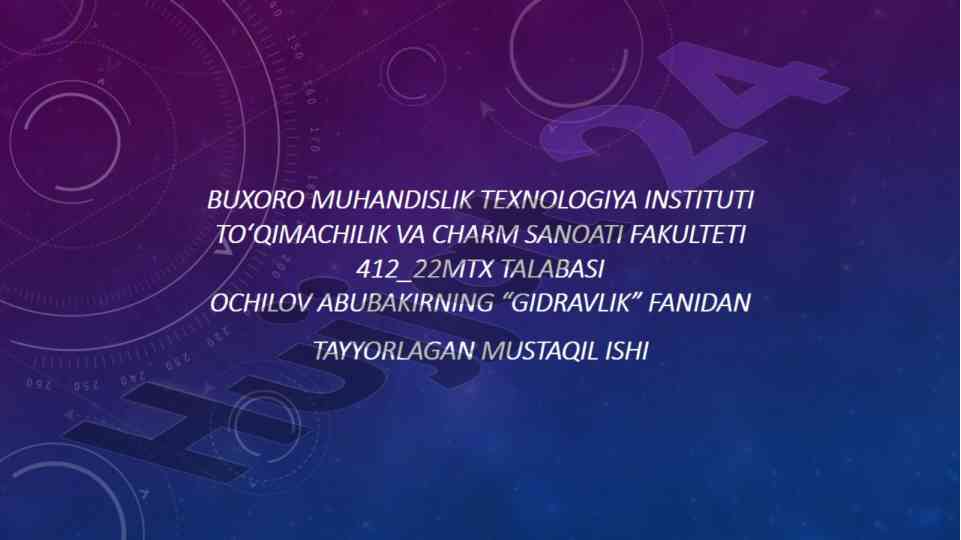 Reynolds tajribasi va suyuqlik harakati tahlili