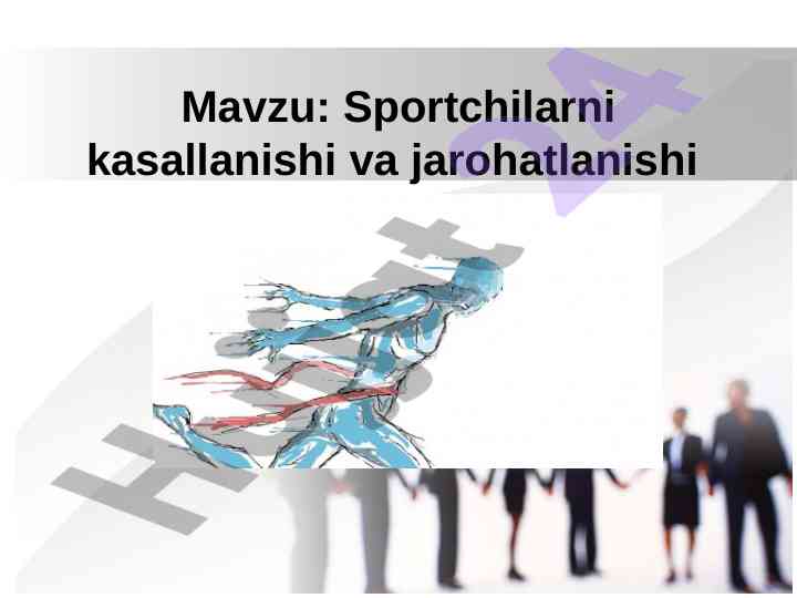 Sportchilar kasallanishi va jarohatlanishi tahlili