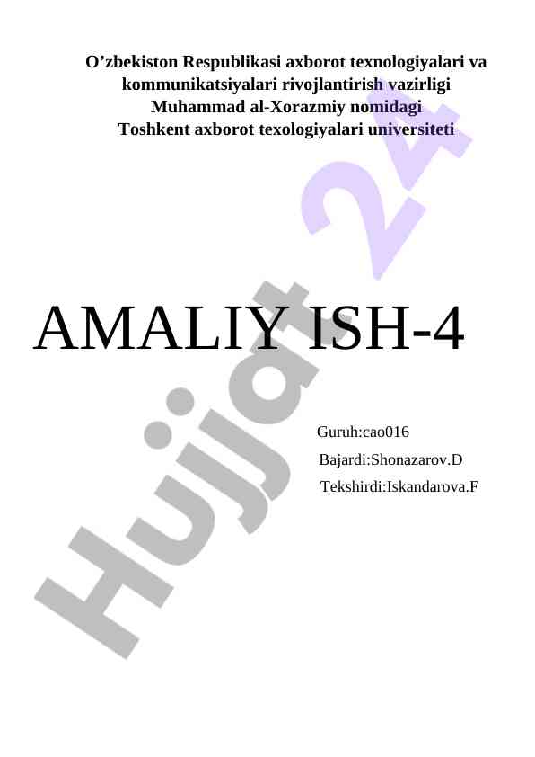 Zamonaviy mikroprotsessorlar va ularni ishlatish tamoyillari