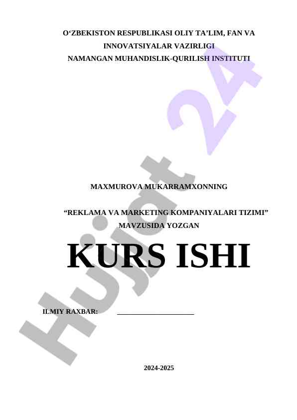 Reklama Va Marketing Kompaniyalari Tizimi