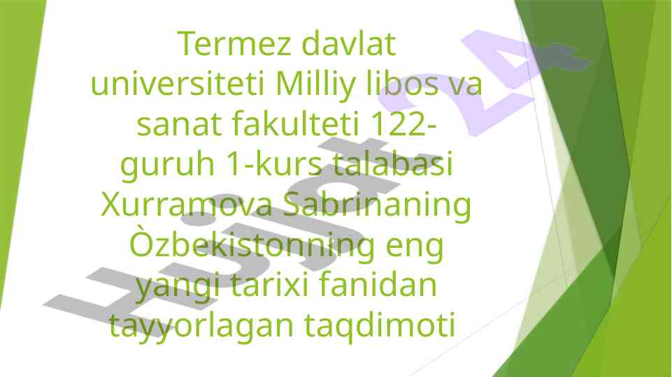 Mustaqil o'zbekiston respublikasi tarixi ta'siri