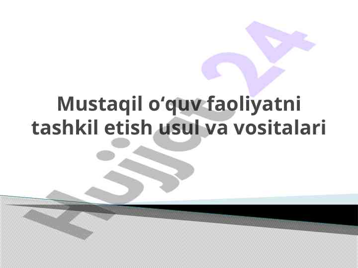 Grafik tashkil etish usullari va vositalari