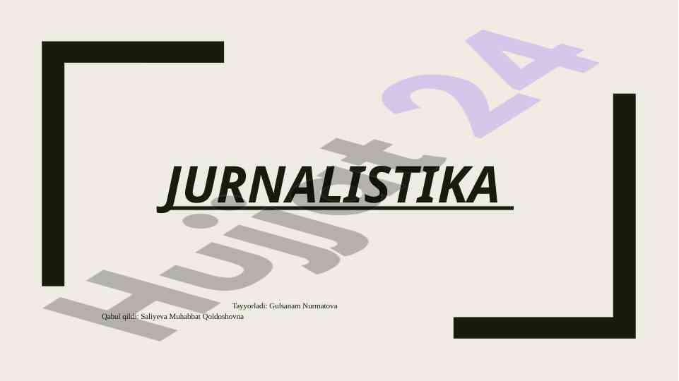 Jurnalistika tayyorlash bo'yicha o'qitish usullari