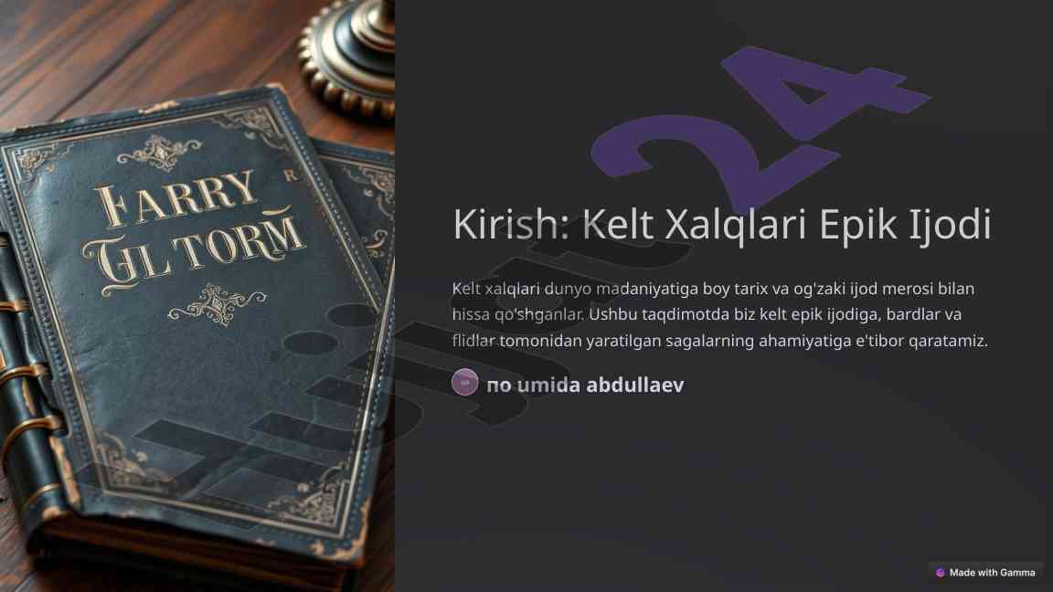 Kelt xalqlari epik ijodi va madaniyati