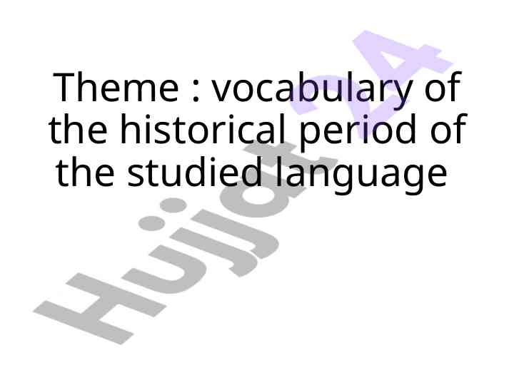 Old english core vocabulary teaching aid