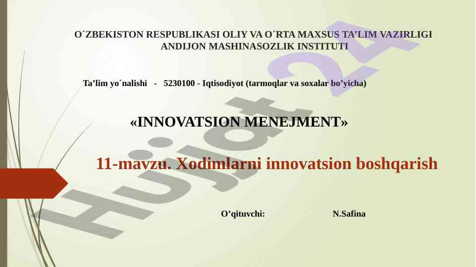 Xodimlarni innovatsion boshqarish bo'yicha qo'llanma
