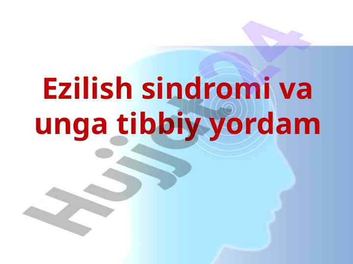 Ezilish sindromi va tibbiy yordam bilan tanishing
