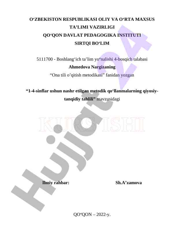 Ona tili o‘qitish metodikasi: qiyosiy tahlil