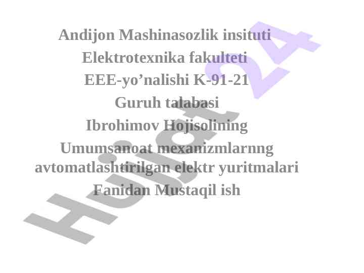 Konveyeer elektr motori quvvatini tanlash asoslari