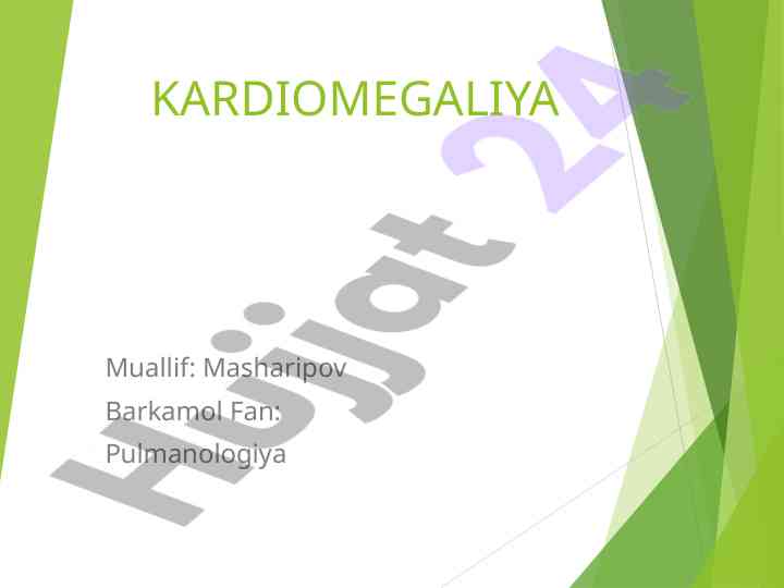 Kardiomegaliya tushunchasi va etiologiyasi