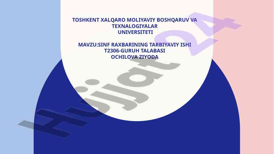 Sinf rahbarining tarbiyaviy ishdagi o‘rni va ro‘li