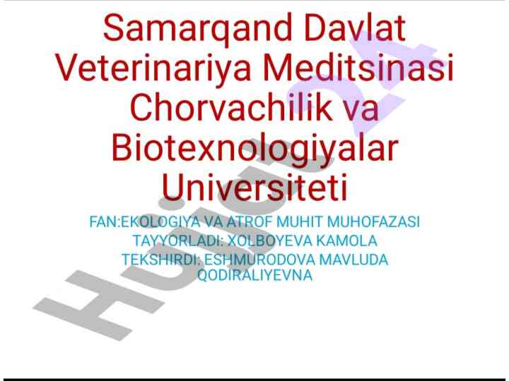 Ekologik omillar bilan tanishing