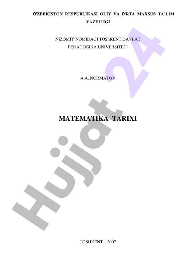Matematika tarixi: tarixiy rivojlanish haqida