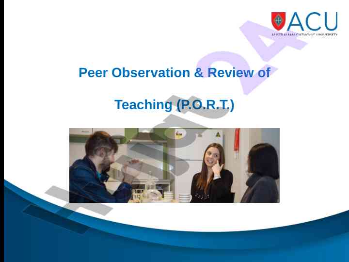 Peer observation and review of teaching insights