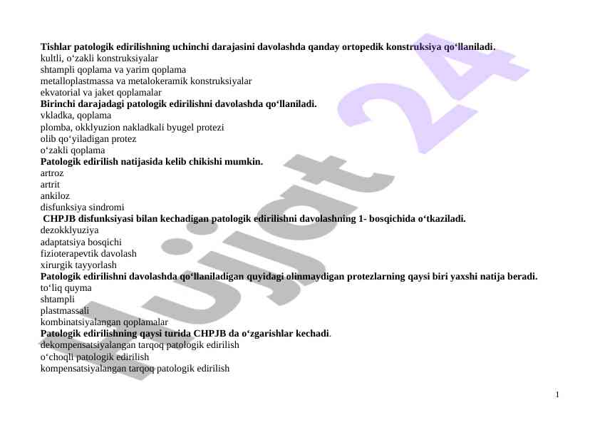 Patologik edirilishning davolash usullari