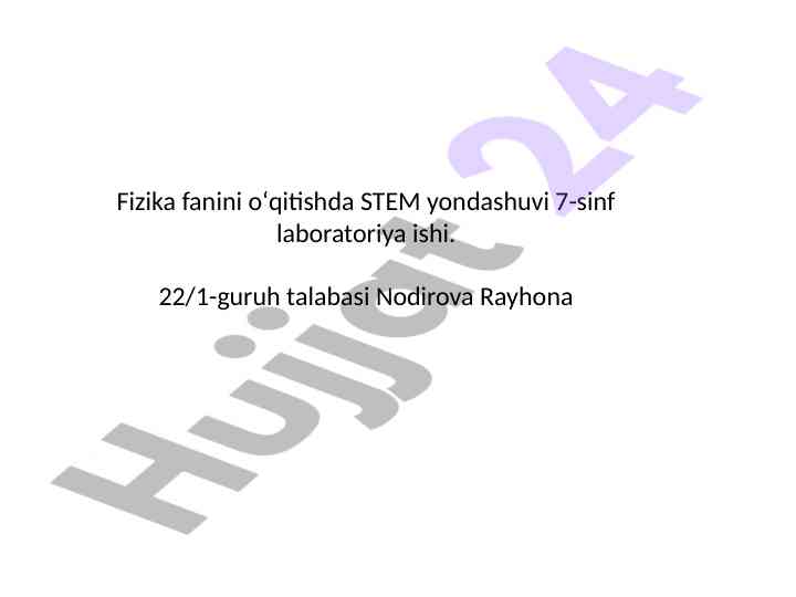 Notekis harakatlanayotgan jismning o'rtacha tezligini aniqlash