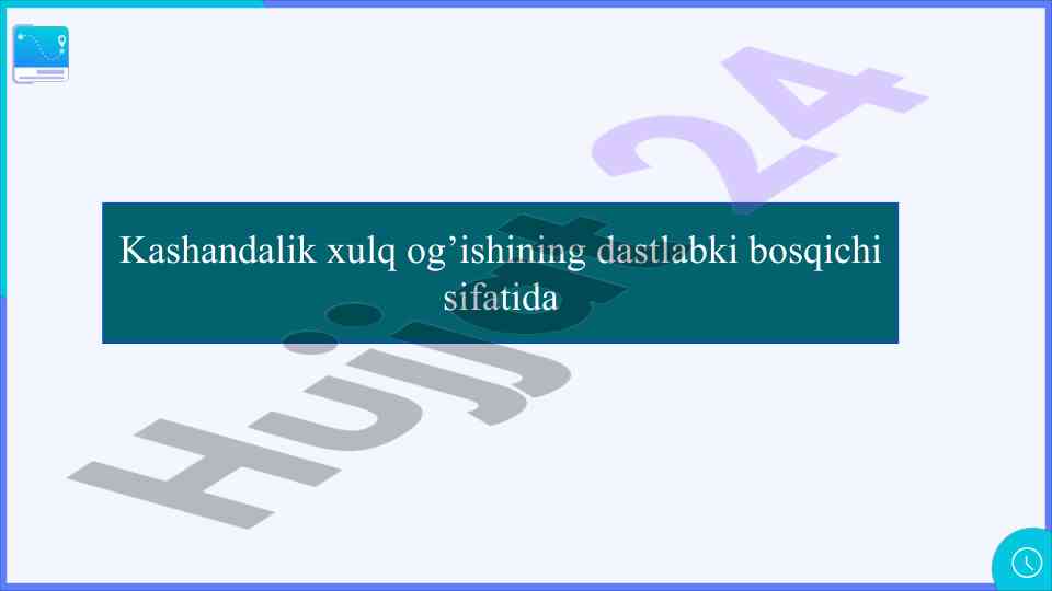 Kashandalik xulq og'ishining dastlabki bosqichlari