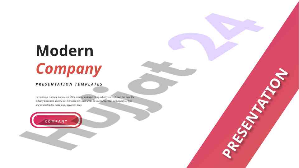 Modern company presentation overview and insights