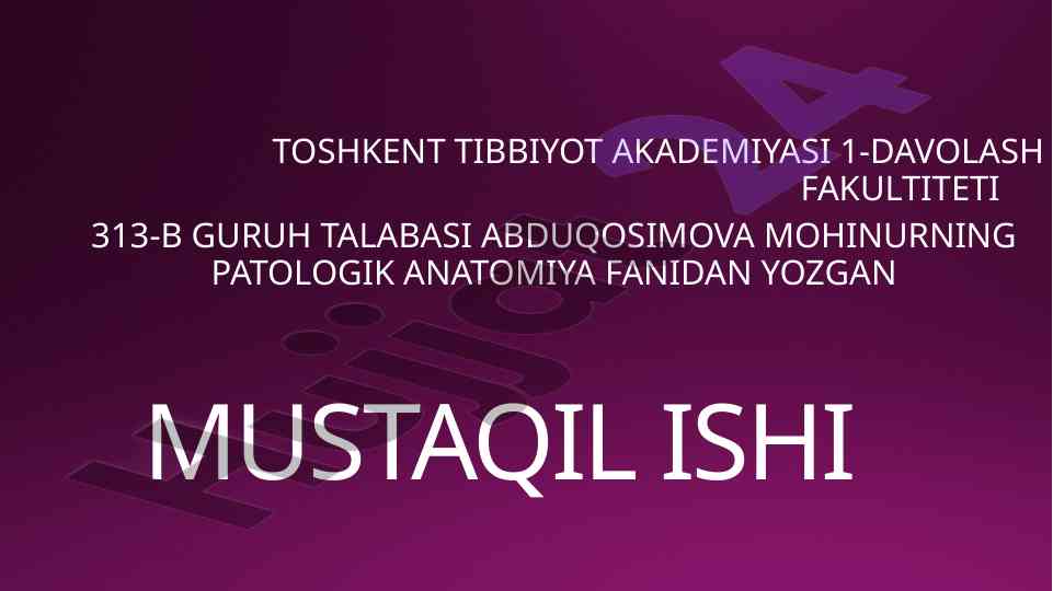 Infeksion kasalliklarni diagnostika usullari