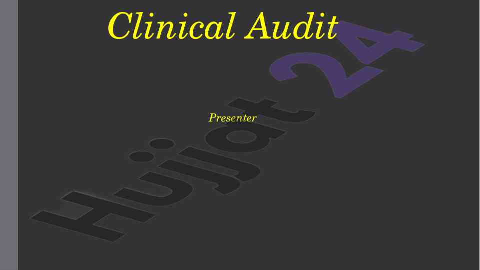 Epigastral og'riqlar va klinik audit tahlili