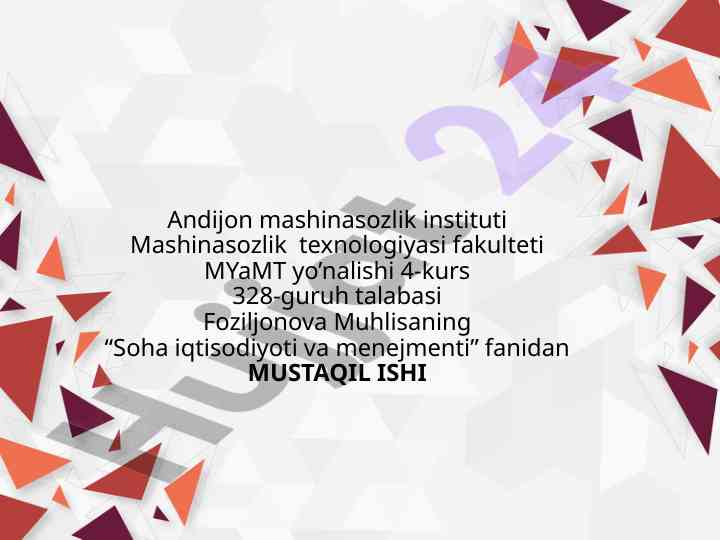 Uzoq muddatli aktivlar boshqaruvi asoslari