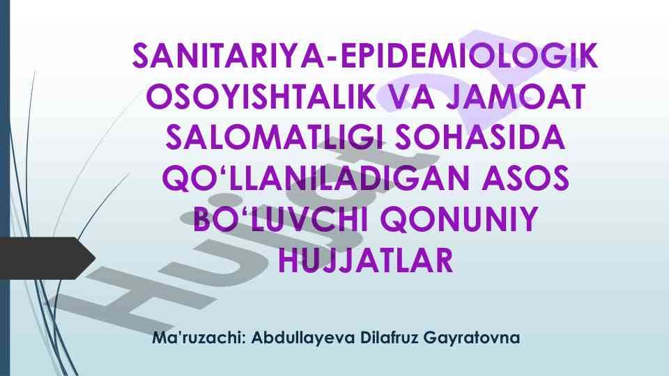 Sanitariya-epidemiologik osoyishtalik qonunlari