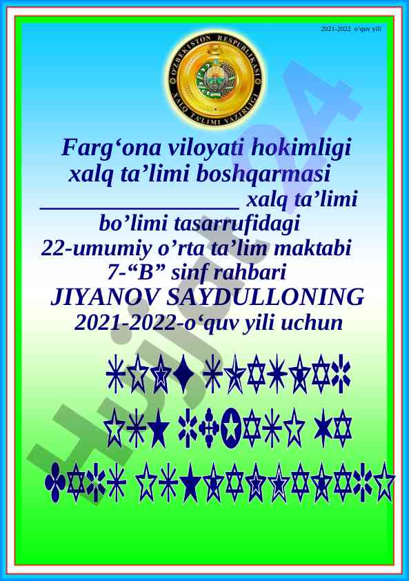 Xalq ta’limi tizimi boshqaruvining yangi tamoyillari