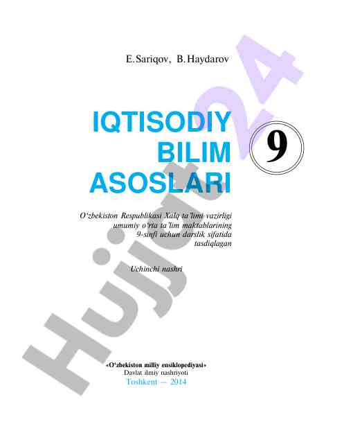 Iqtisodiy bilim asoslari darslik 9 sinf