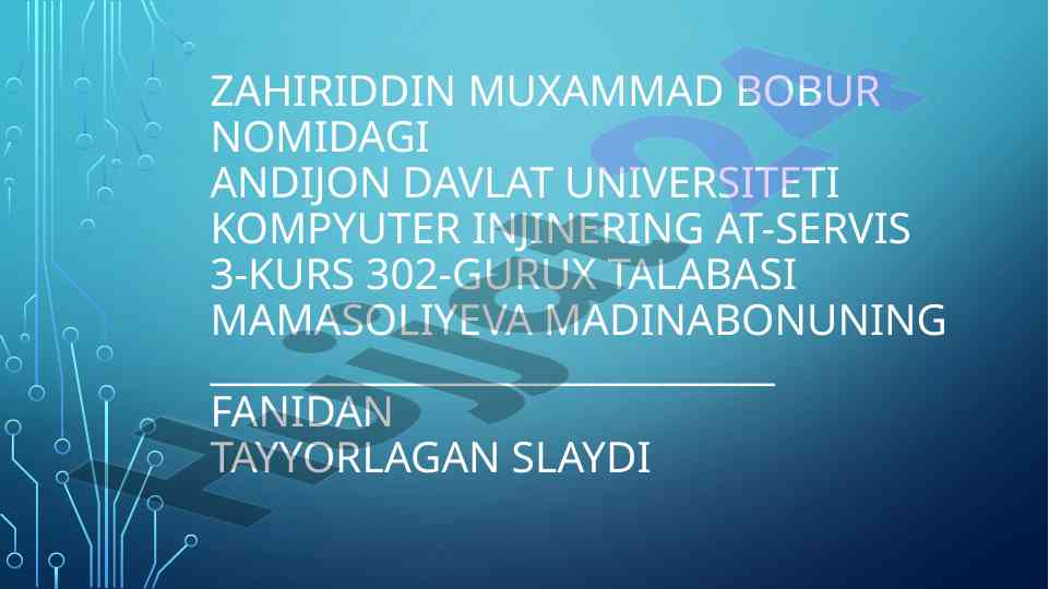 Yangi texnologiyalar asosida elektron qurilmalar ishlab chiqarish