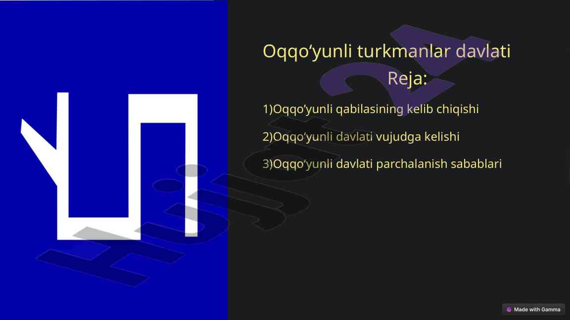 Oqqo‘yunli turkmanlar davlati tarixi
