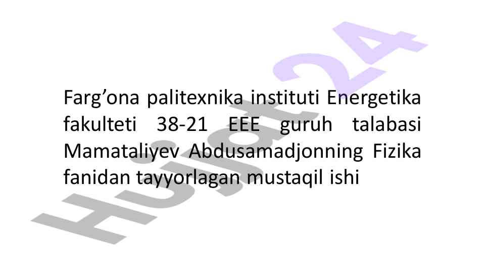 Kvant mexanikasining elementlari tushunchalari