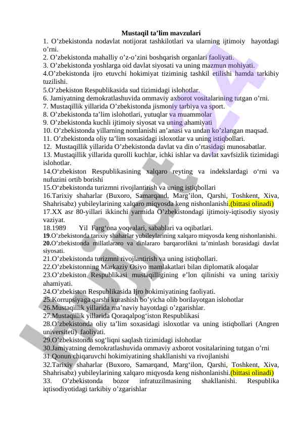 O'zbekistonda ijtimoiy tashkilotlar va mahalliy boshqarish