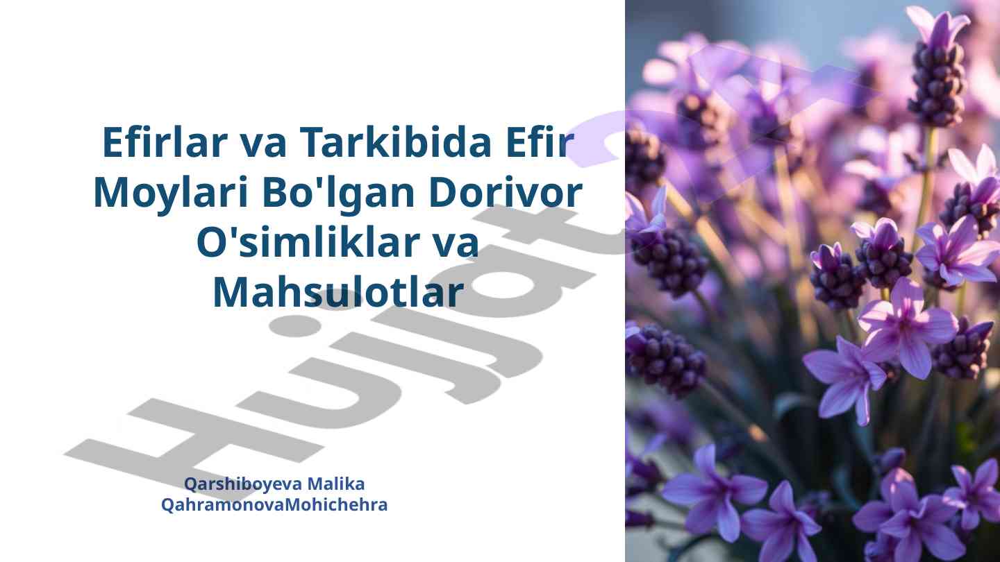 Efirlar tizimi: kimyoviy formula va xossalari