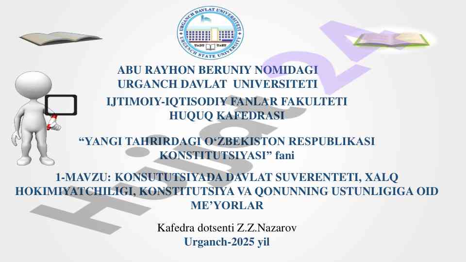 Yangi tahrirdagi o'zbekiston respublikasi konstitutsiyasi