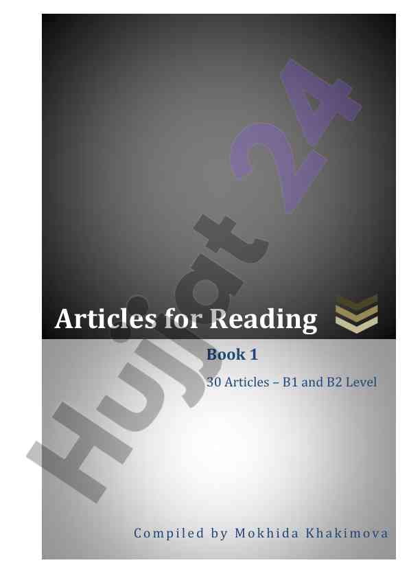 Reading comprehension articles for b1 and b2 levels