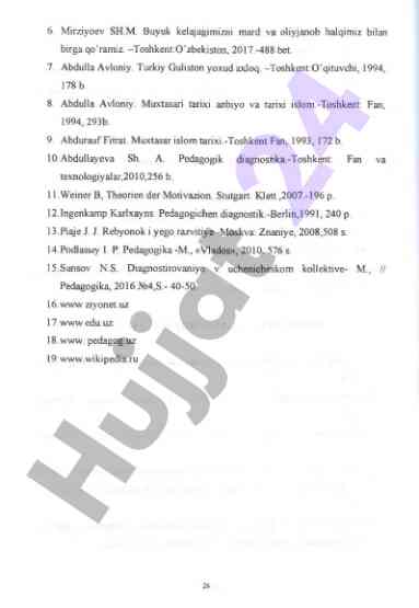 Pedagogik diagnostika jarayonlari va rivojlanishi