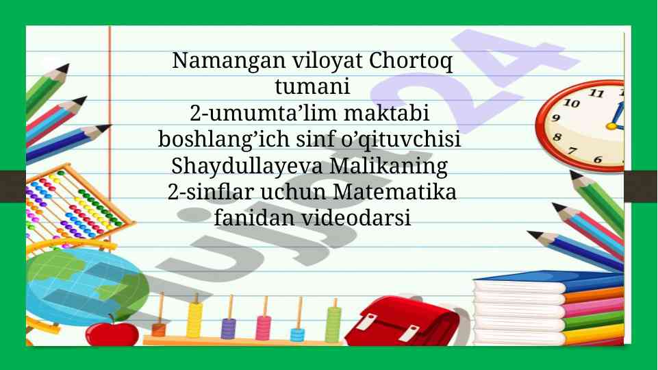 Doira va aylana mavzusi bo'yicha videodars