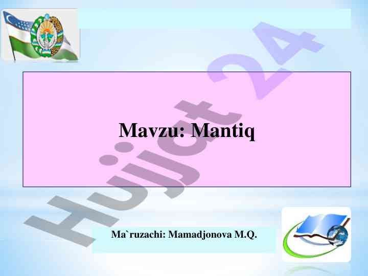 Mantiq fani tarixi va asosiy qonunlari