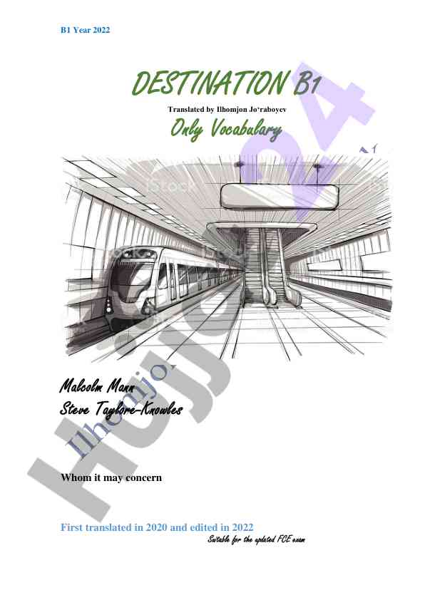 B1 year 2022 vocabulary guide for fce exam preparation