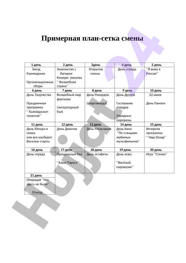 Kurs uchun o'rta tizim rejasi