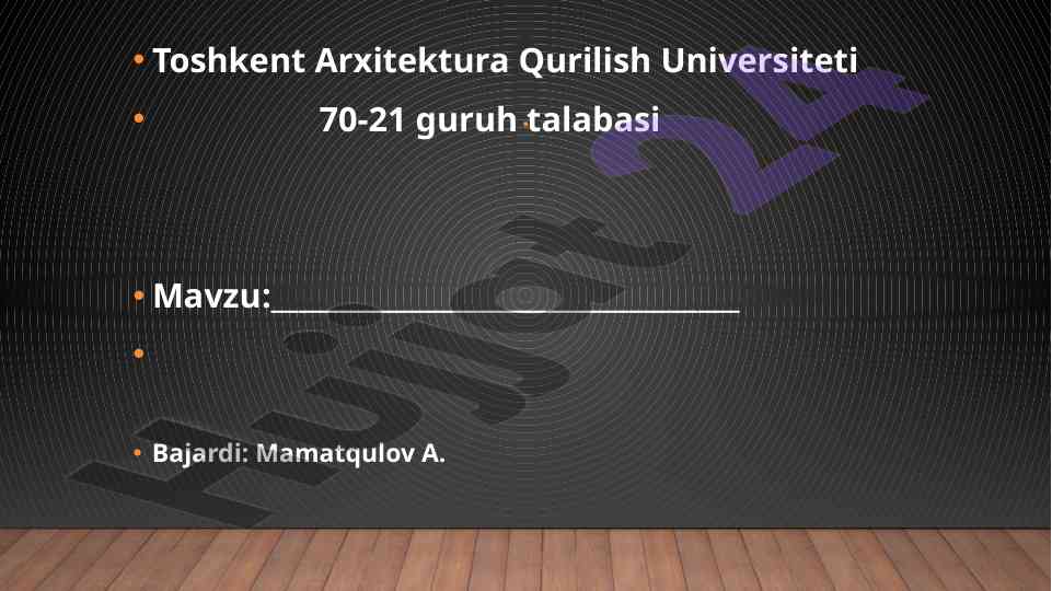 Suv bilan isitish tizimlarining asosiy tuzilishi