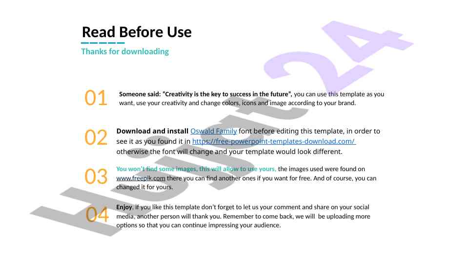 Powerpoint template for creative presentations