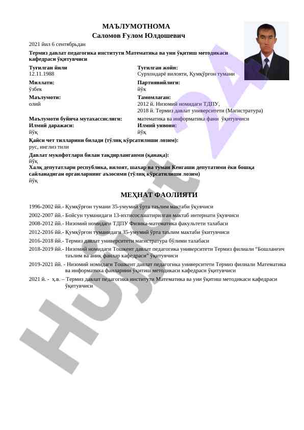 Matematika va uni o'qitish metodikalari tahlili